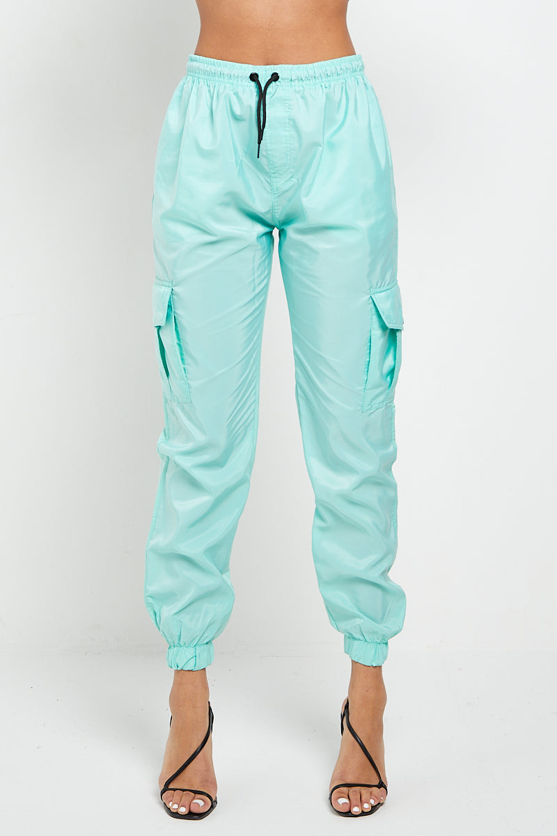 Mint Lightweight Shell Cargo Joggers - Allie – Storm Desire