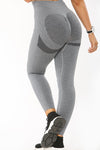 Grey Textured Active Wear Leggings - Sunny