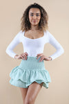 Mint Layered Rara Mini Skirt - Brooke