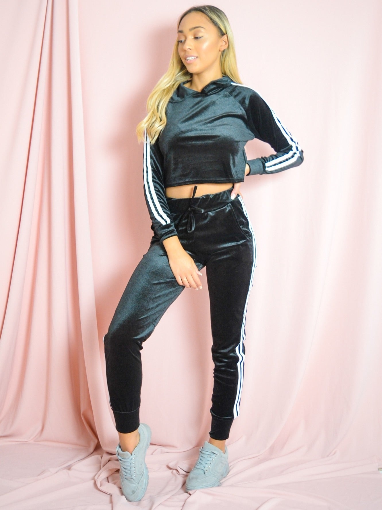 velour cropped tracksuit