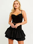 Black Layered Rara Mini Skirt - Brooke