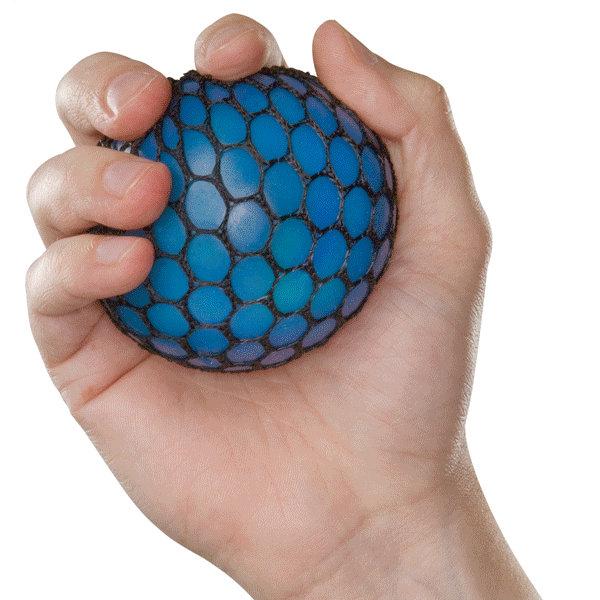 blue stress ball