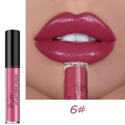 12Colors Creamy Nude Pink Creme Long Lasting Liquid Lipstick Makeup Waterproof Lips Gloss Lipstick Makeup