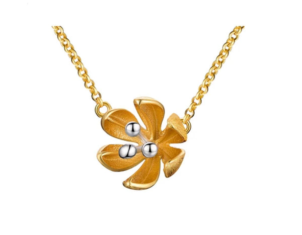 Sterling Silver | Fresh Flower Blooming Necklace- Lotus Fun