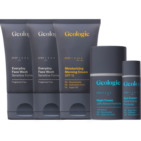 Geologie Daily Skincare Set, Simple + Effective AM + PM Routine
