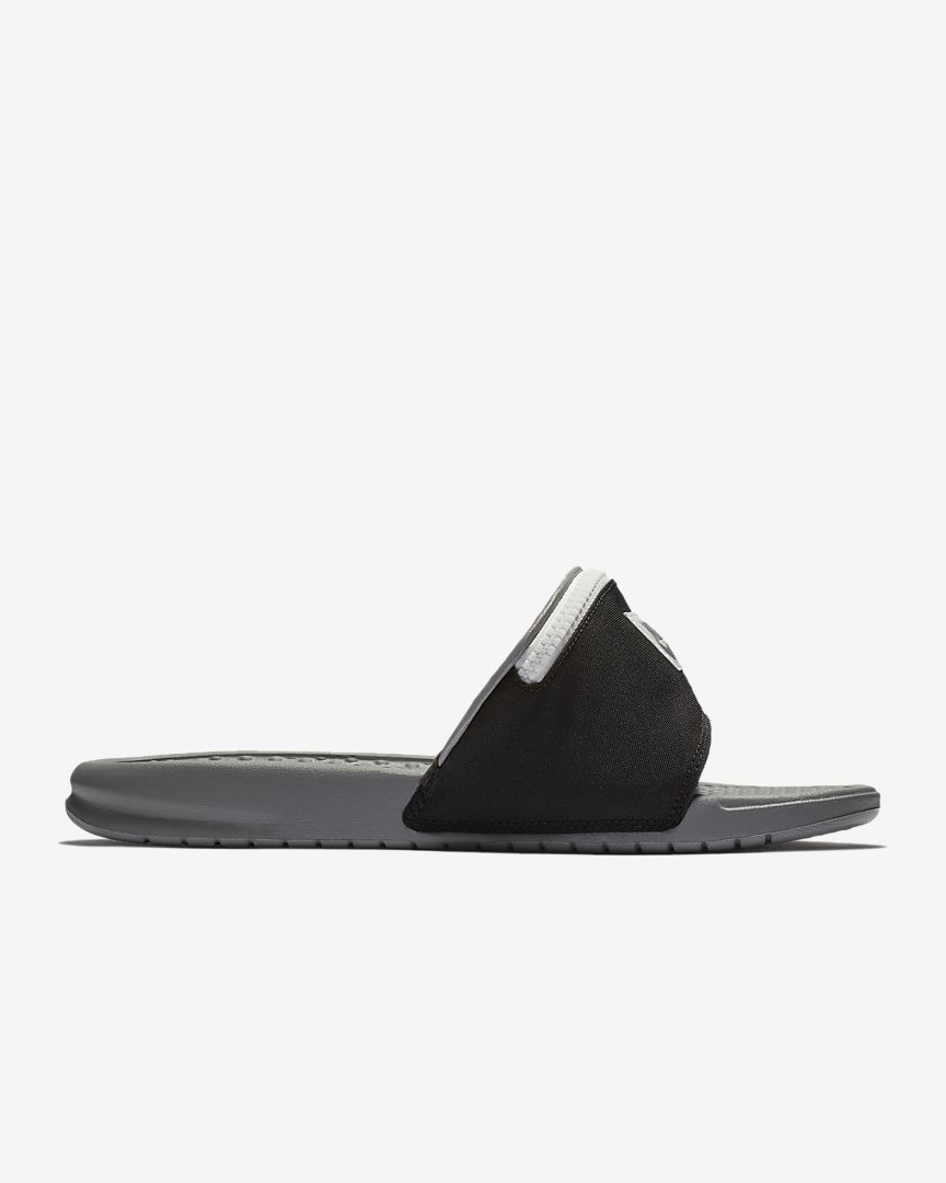 nike slides with a fanny pack