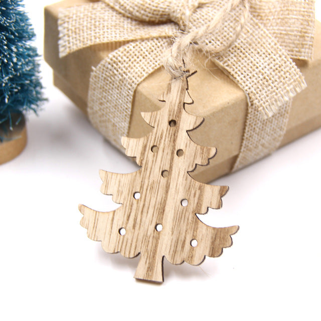 Wooden Pendants Set for Christmas Decorations