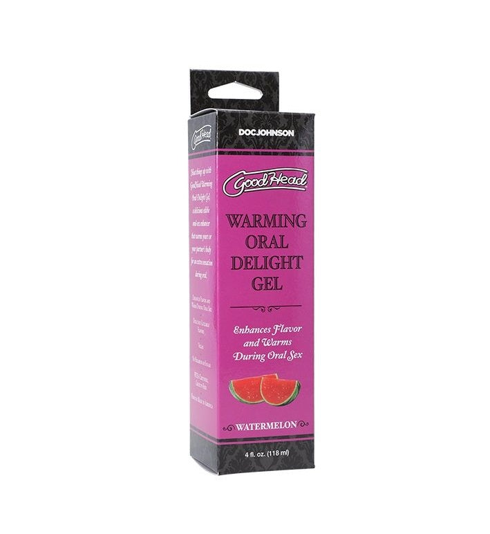 Gel pentru sex oral, GoodHead Warming Oral Delight, cu efect de incalzire, aroma de Pepene Verde (Watermelon), 118 ml