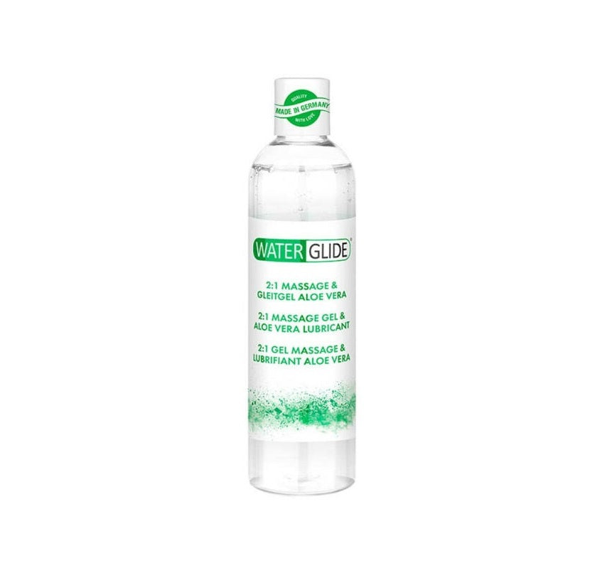 Lubrifiant gel Waterglide Massage Aloe Vera, 2 in 1, efect stimulant si foarte alunecos, 300 ml