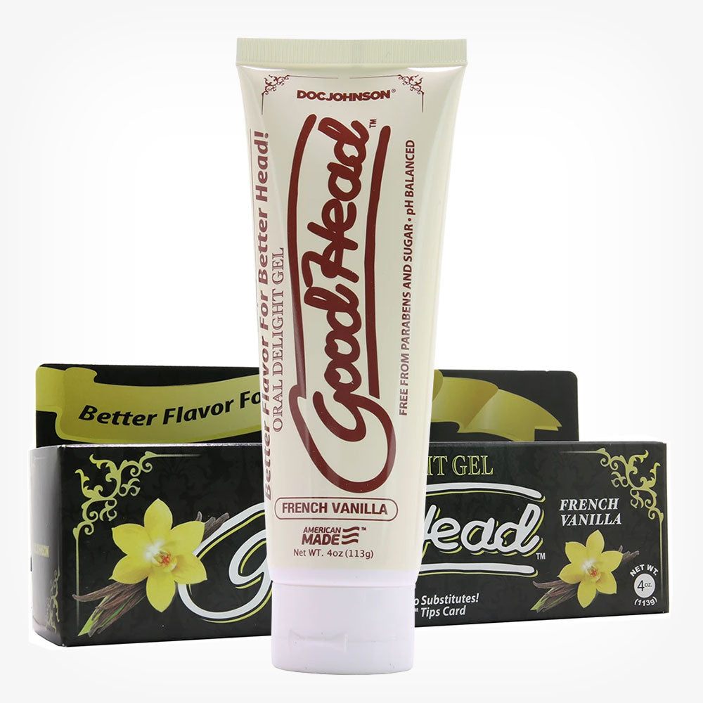 Gel pentru sex oral, GoodHead Oral Delight, aroma Vanilie, 113 g