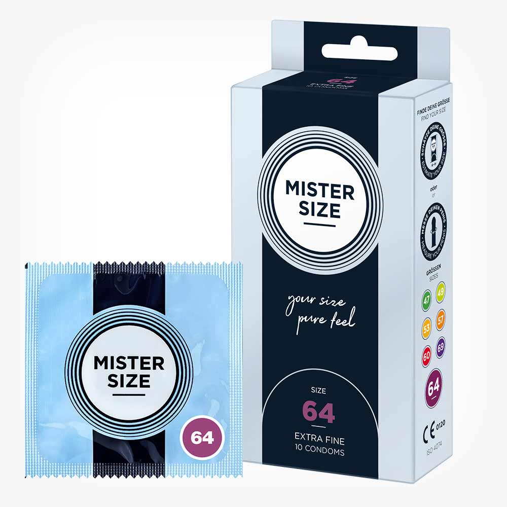 Prezervative ultra subtiri, Mister Size, marime 64 mm, cutie 10 buc
