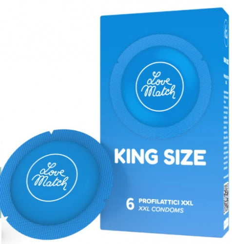 Prezervative profesionale, Love Match KING SIZE XXL, dimensiune 60 mm, 6 buc