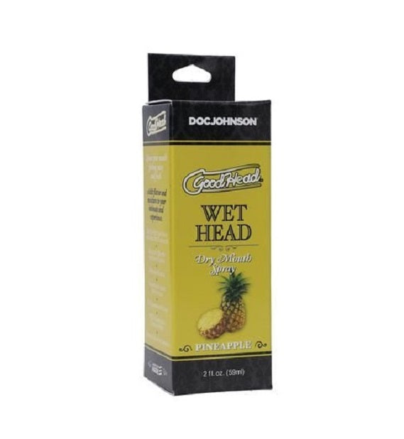 Spray pentru sex oral, GoodHead WET Head - Dry Mouth, umiditate instantanee, cu aroma de Ananas, 59 ml