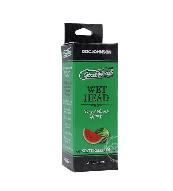 Spray pentru sex oral, GoodHead WET Head - Dry Mouth, umiditate instantanee, cu aroma de Pepene Verde, 59 ml