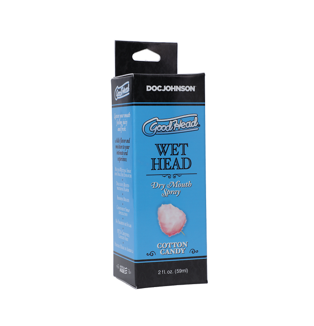 Spray pentru sex oral, GoodHead WET Head - Dry Mouth, umiditate instantanee, cu aroma de Vata de Zahar (Cotton Candy), 59 ml