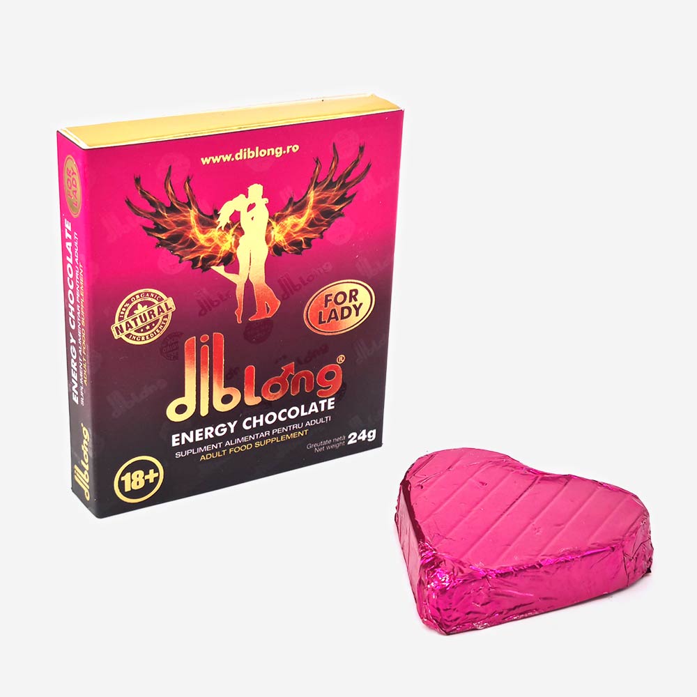 Ciocolata afrodisiac premium concentrat, DIBLONG ENERGY CHOCOLATE for LADY, pentru orgasm intens si cresterea libidoului femeilor, 24g