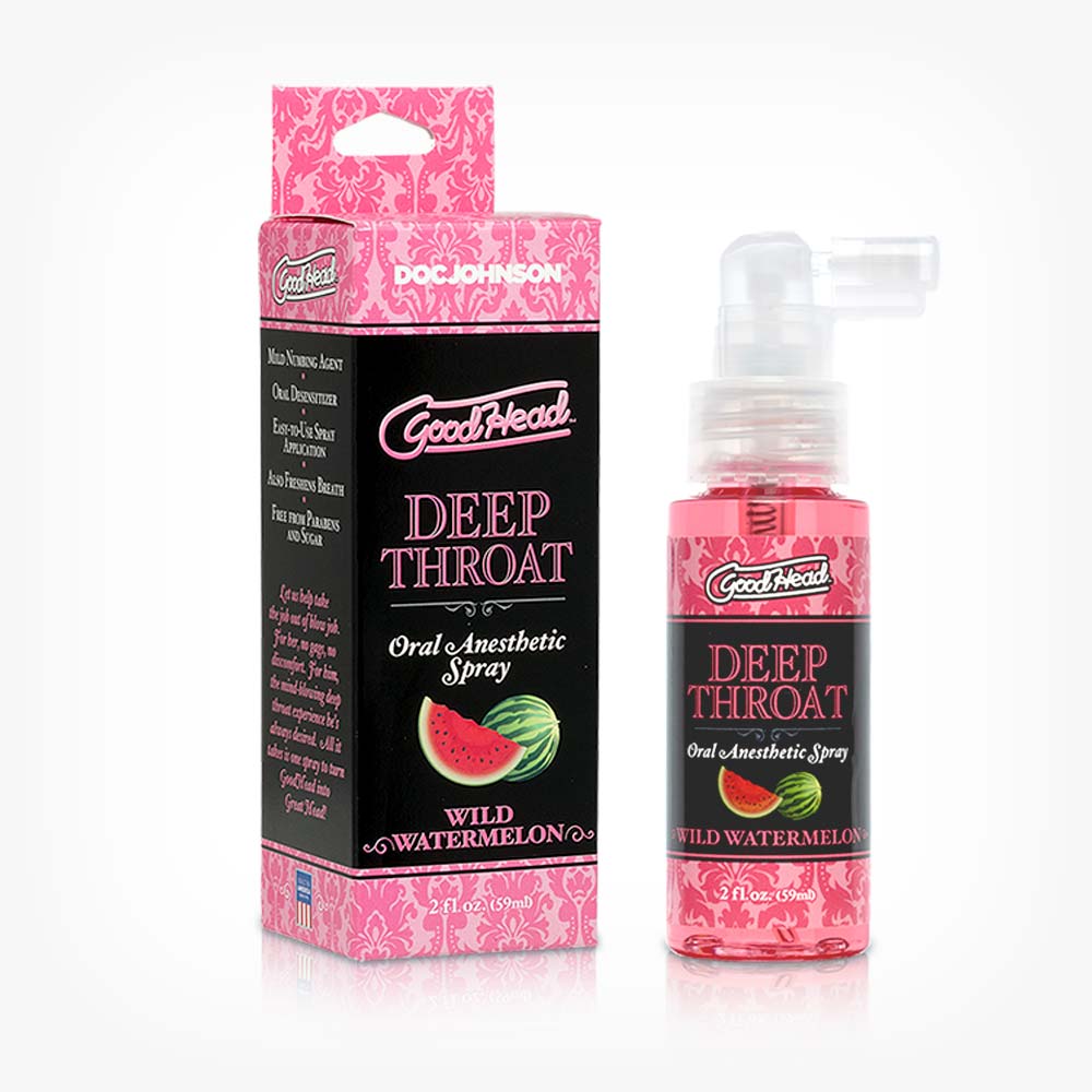 Spray pentru sex oral adanc, GoodHead Deep Throat Spray, aroma Pepene Verde, 59 ml