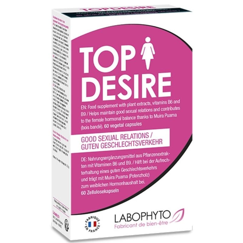 Afrodisiac TOP DESIRE, Labophyto, pentru cresterea libidoului feminin, 60 capsule