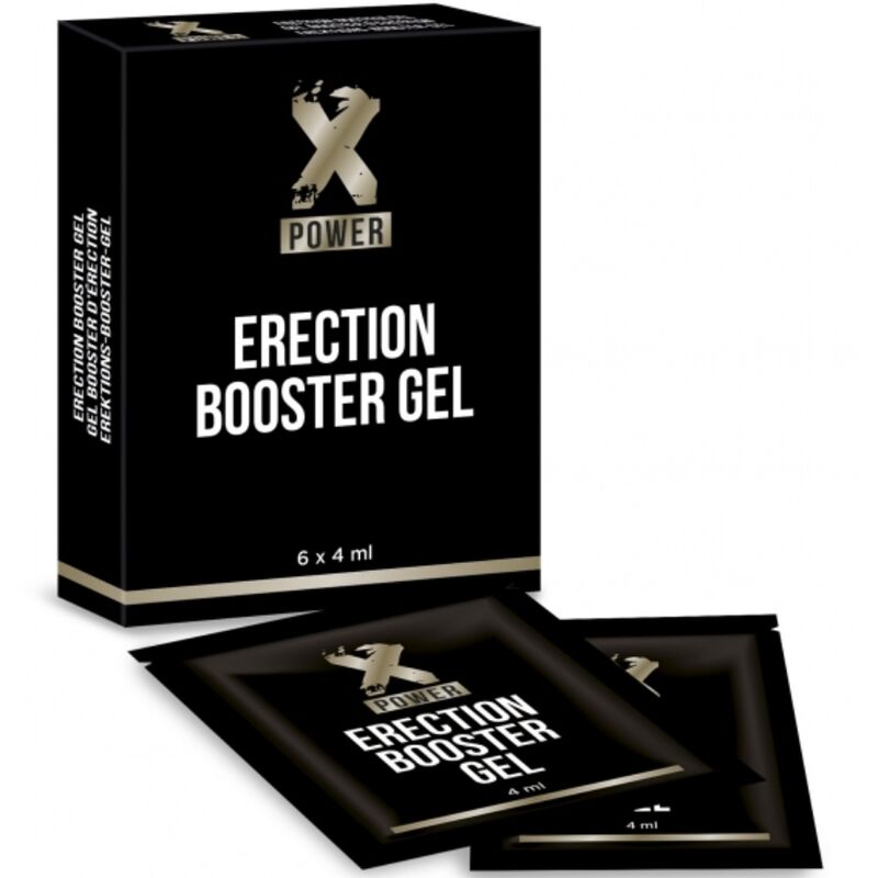 Plicuri gel premium Erection Booster XPower, pentru erectii dure si ferme, 6 buc