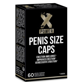 Capsule premium naturale PenisSize Caps XPower, pentru erectii puternice si marirea penisului, 60 buc