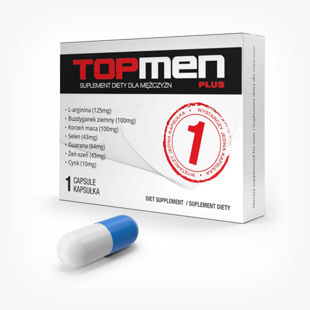 Capsula TopMen Plus, pentru stimularea erectiei si cresterea libidouluii barbatilor, 1 buc