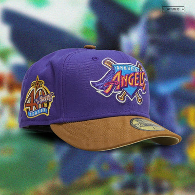 New Era Anaheim Angels Capsule Cordoroy Visor Pack 40th Season 59Fifty Fitted  Hat Green/Orange - US