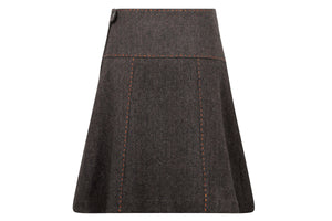 brown skirt knee length