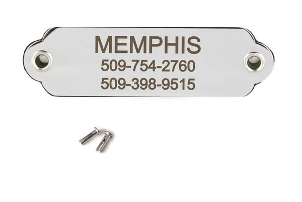 Name Plate w/ Custom Engraving, Pet Brass ID Tag ONLY