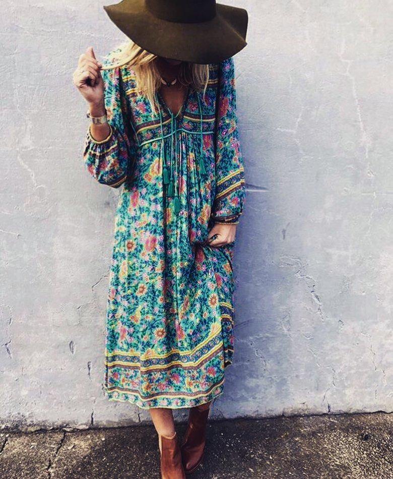 bohemian style midi dresses