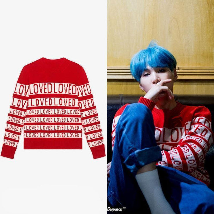 bts suga loved sweater