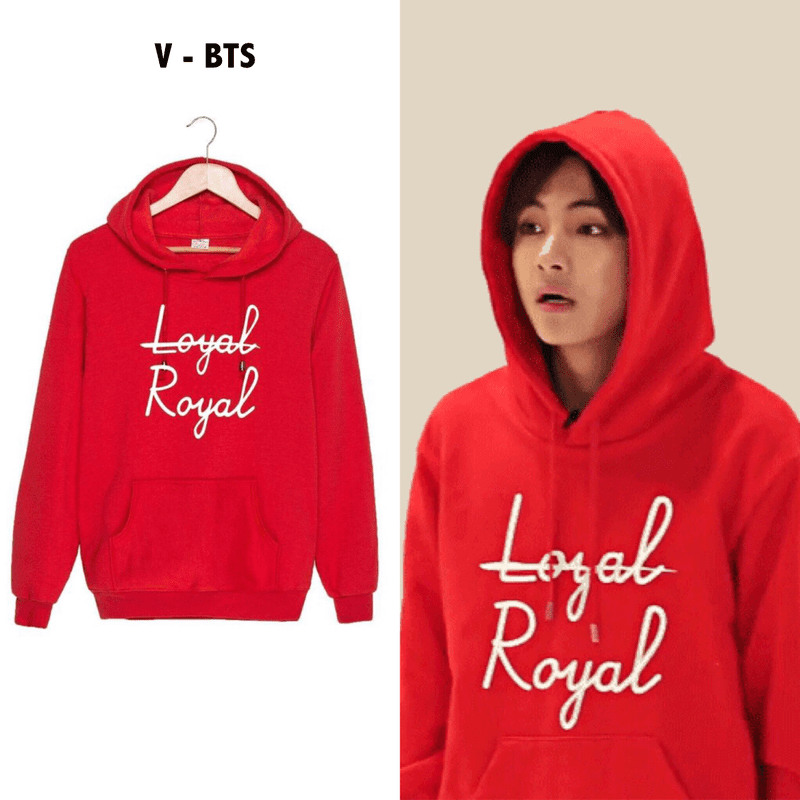 bts hoodie red