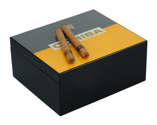 Luxury Cigar humidors World Map glossy Golden Oak Spanish cedar cigars box  18c