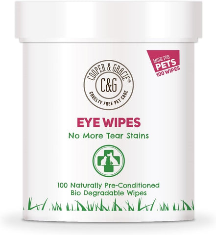 100 Biodegradable Pet Pre Soaked Eye Wipes For Dogs