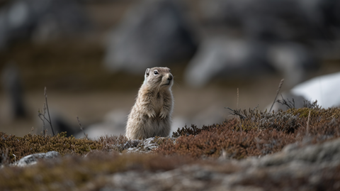 An Arctic Ground Squirrel surveying its territory