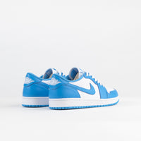 dark powder blue jordan 1 low