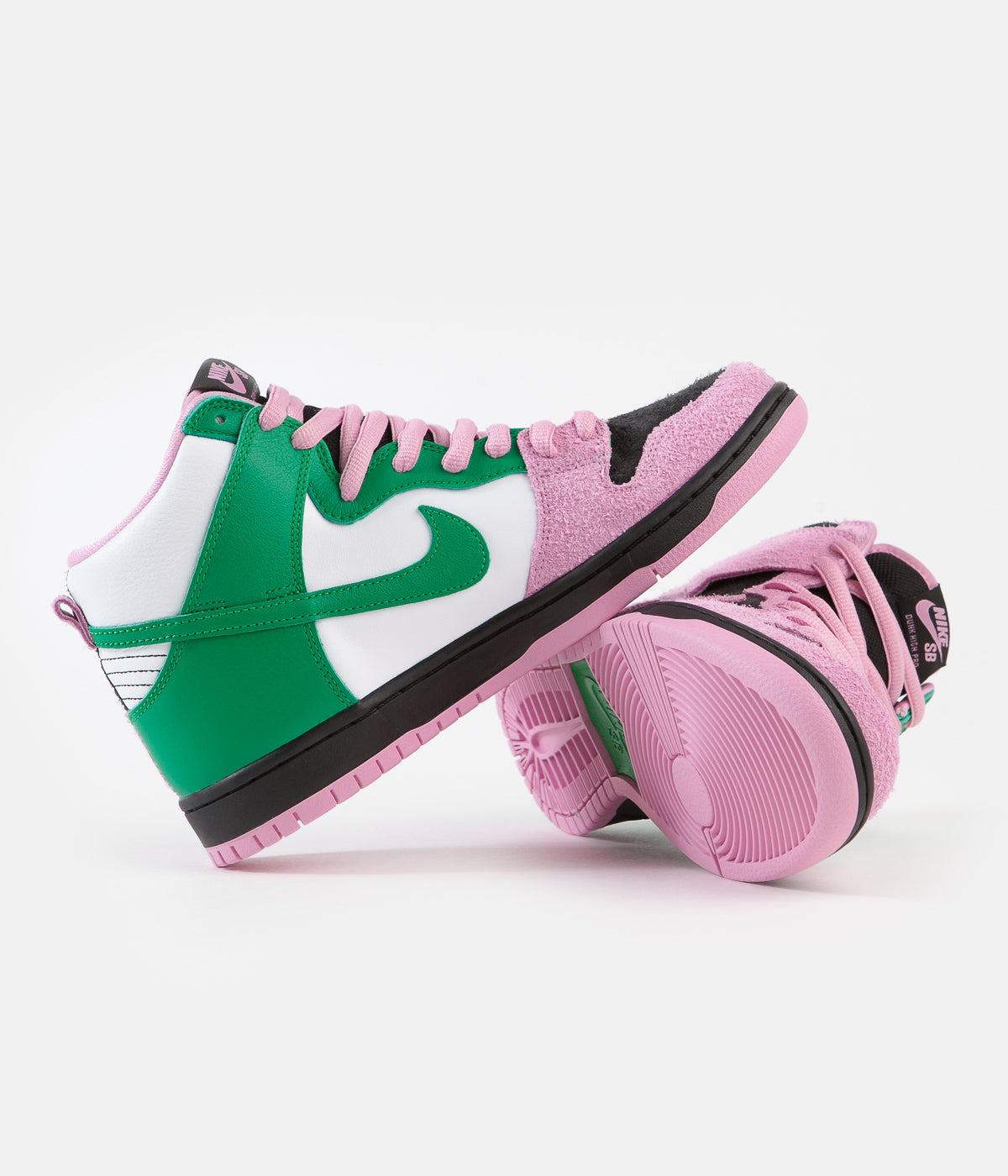 nike sb dunks pink green