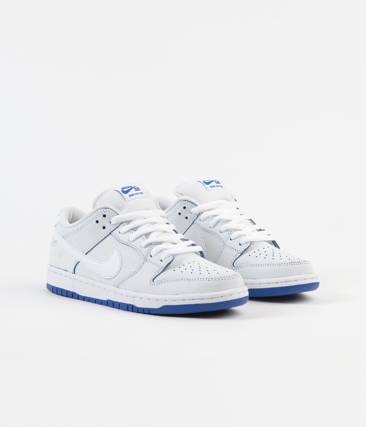 nike dunk low premium white game royal