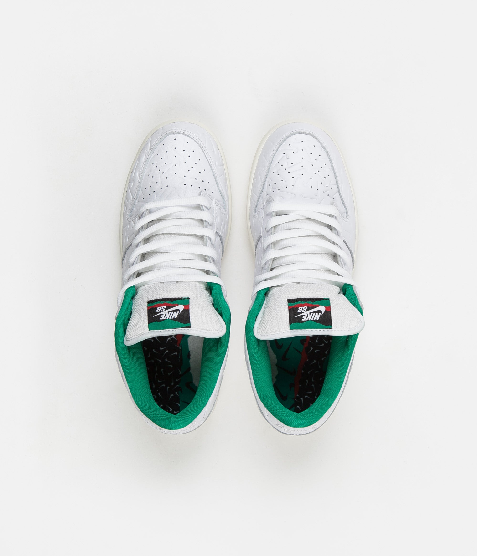 green and white nike dunk low