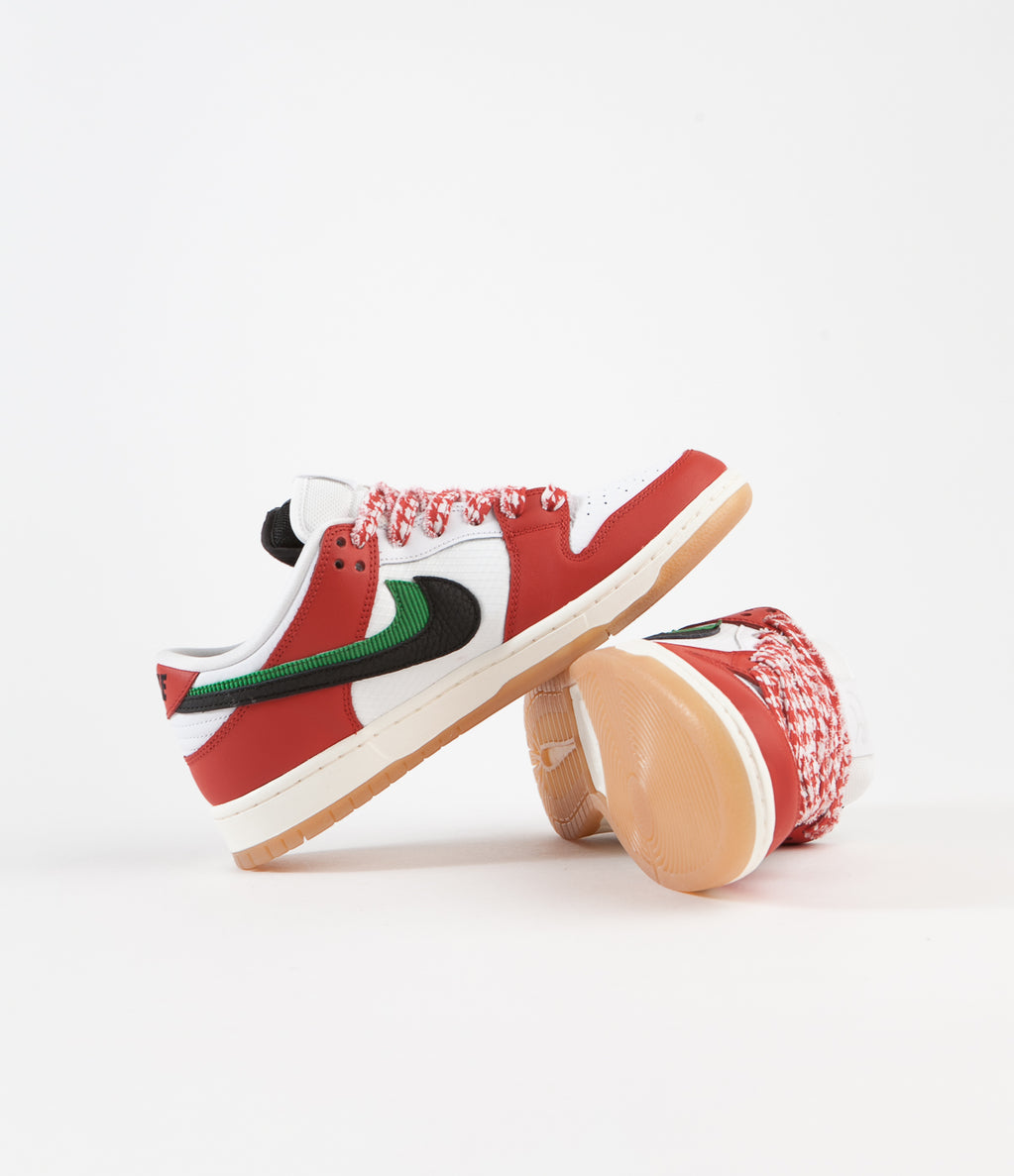 Nike SB x Frame Skate Dunk Low Pro 'Habibi' Shoes - Chile Red / Black ...