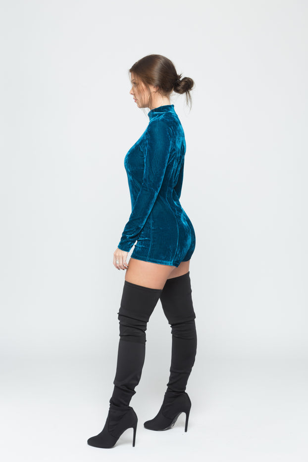 thigh high boots with romper