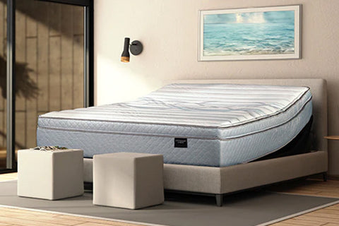 Anniversary euro top mattress on an adjustable base