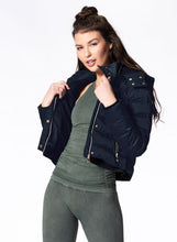 Load image into Gallery viewer, Nux Crop Puffer Jacket - Navy