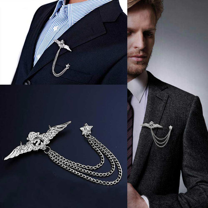 mens chain brooch