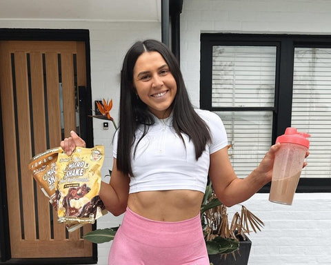 Ambassador Charlotte enjoying our New The Macro Shake flavours!