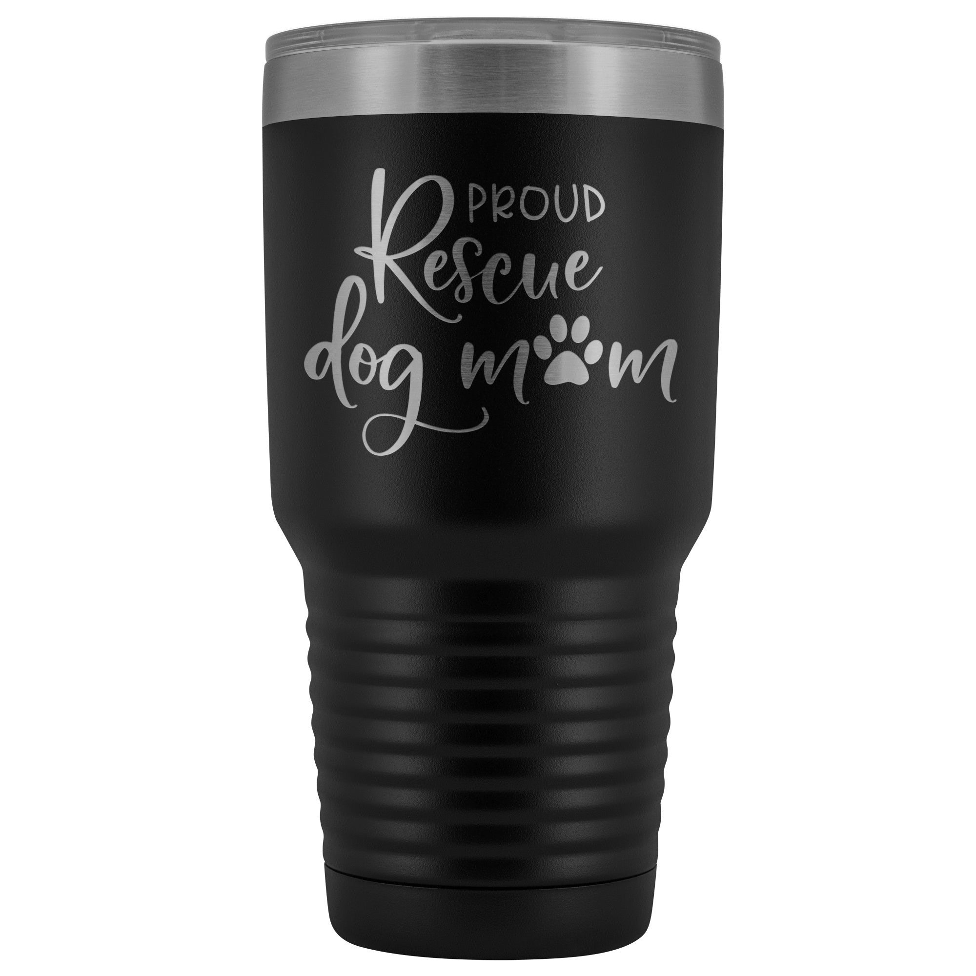 Download Proud Rescue Dog Mom 30 Oz Tumbler Bark Party