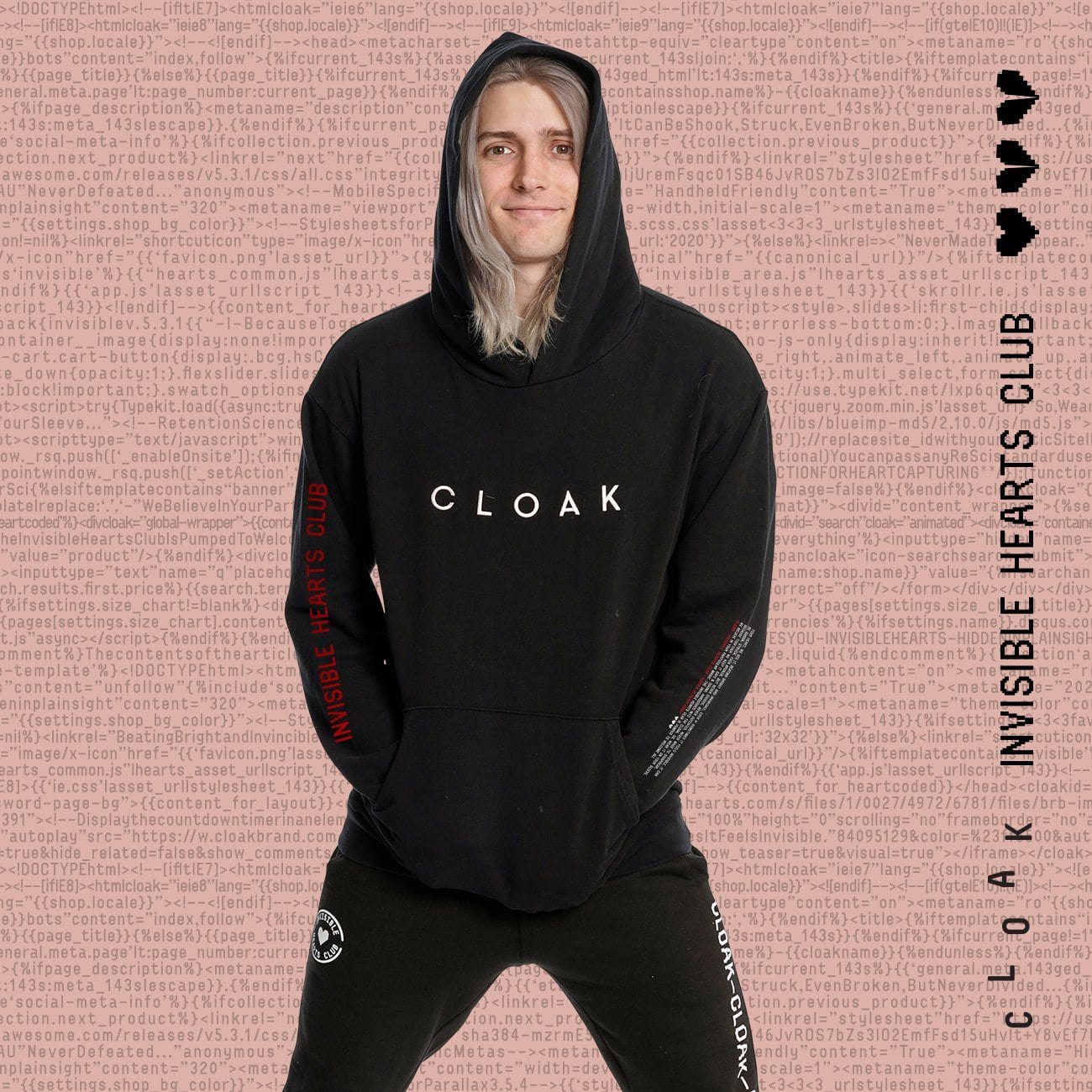 black hearts club hoodie