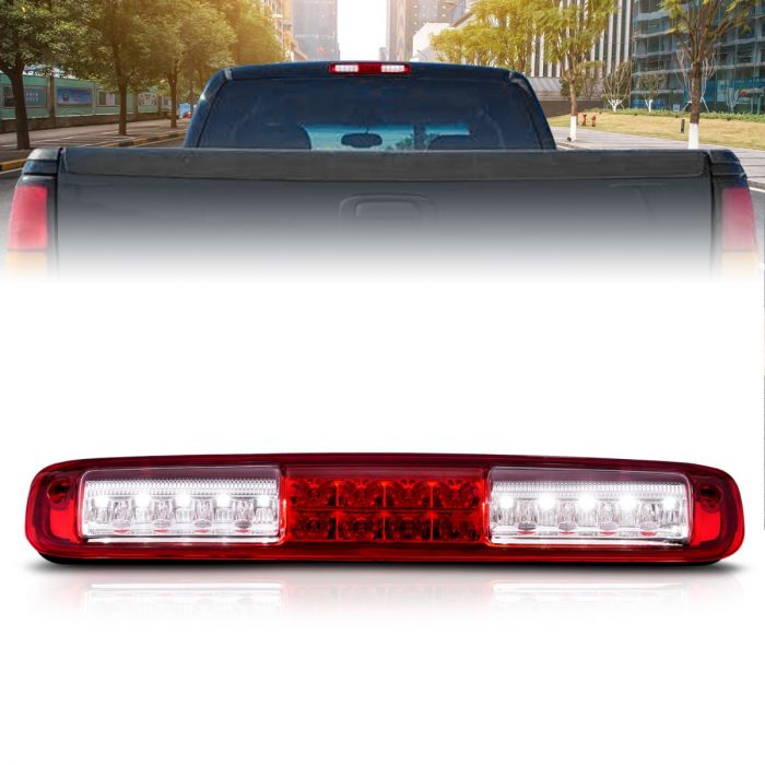 CHEVY SILVERADO / GMC SIERRA 99-07 LED 3RD BRAKE LIGHT CHROME RED/ CLE