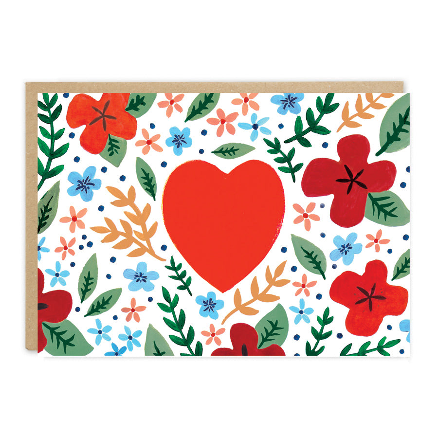Valentines Day Folk Card