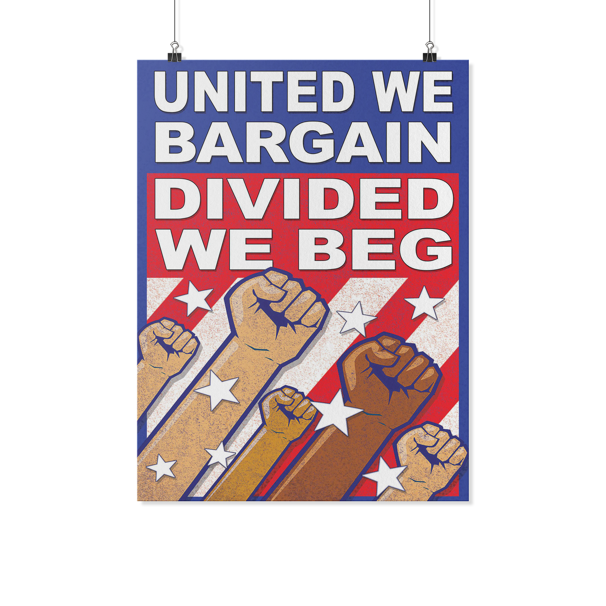 glen-designs: United We Bargain Divided We Beg Sticker