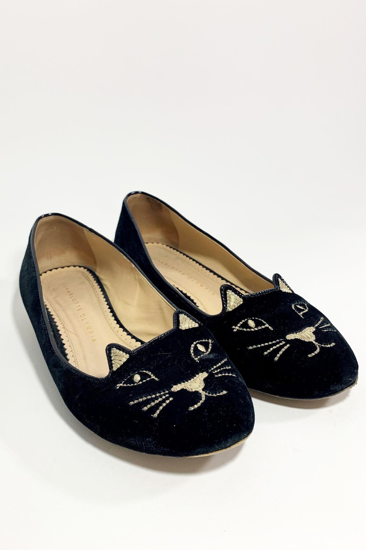 Charlotte Olympia Black Velvet Kitty 